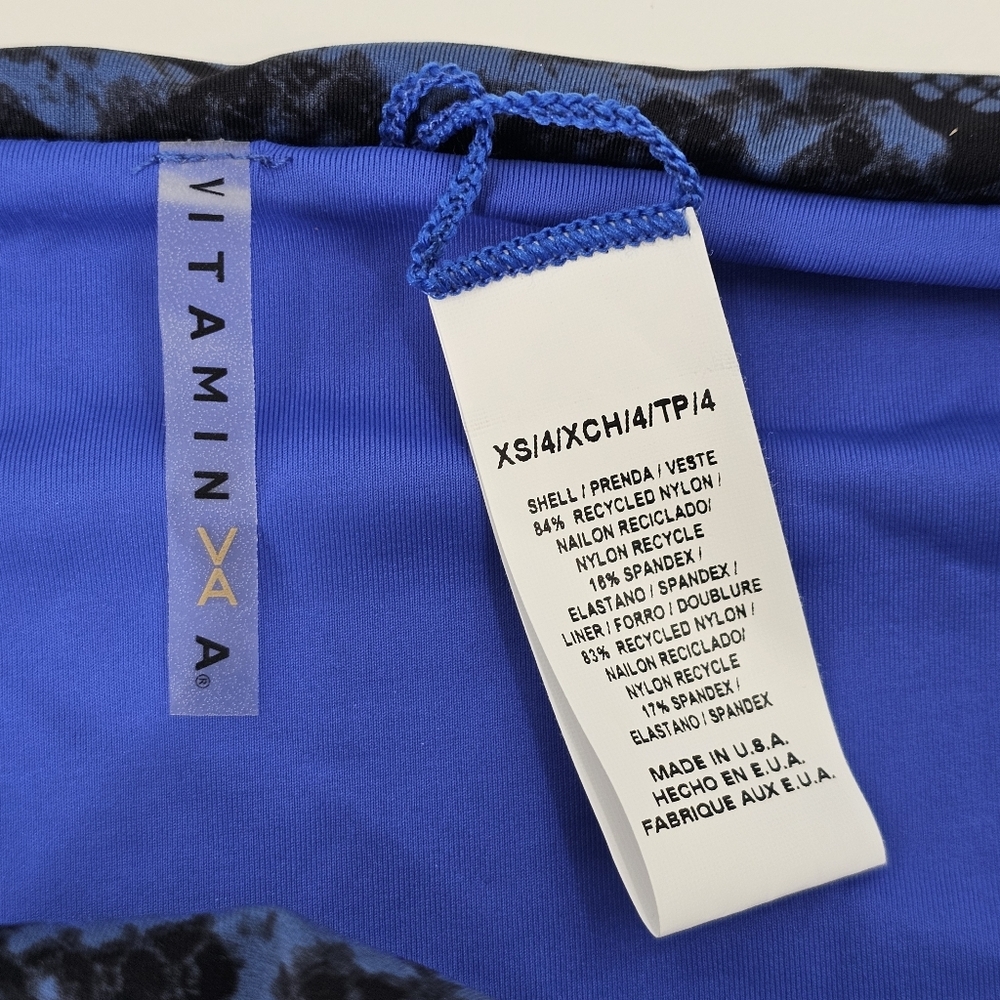 Vitamin A Luciana Full Coverage Bottom Blue Snake Print Various Sizes XS S M - Picture 7 of 8
